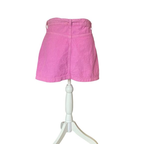 Free People Ray Cord Mini Skirt Bubblegum Pink Womens Size 4 NWOT - Picture 5 of 13